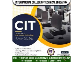 #Admission open 2023# CIT Certificate Information Technology course in Faisalabad