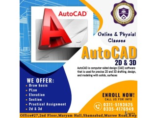 2023 #Basic AutoCAD 2d&3d Course in Rahmanabad, Rwp