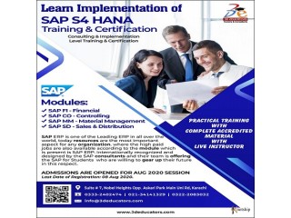 Learn Implementation of SAP S4 HANA Training & Consulting - 3D Educators.