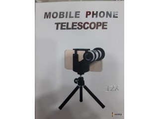 Mobile phone lens telescope with tripod holder model 12x