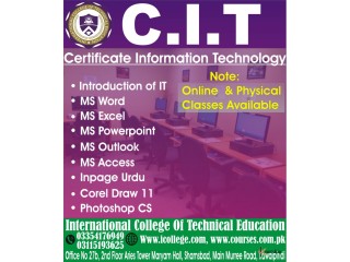 #No 1 CIT Course In Khushab